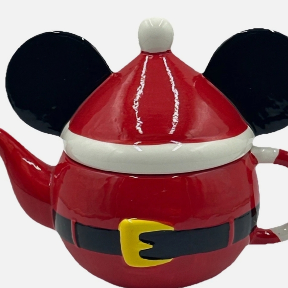 Disney Red and Black Mickey Mouse Teapot